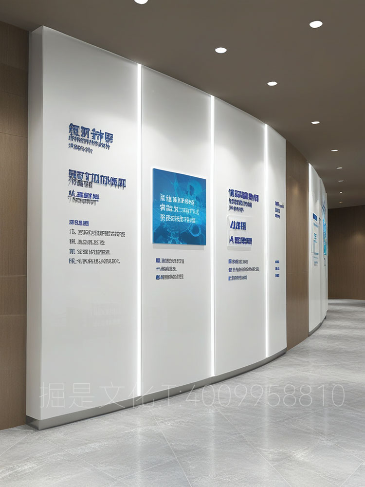 現(xiàn)代科技風企業(yè)文化墻設計方法